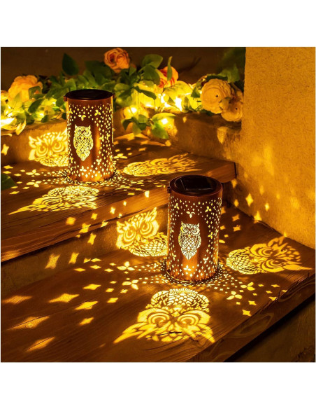 Linterna Solar Colgante de Búho EZTZEN LED Impermeable