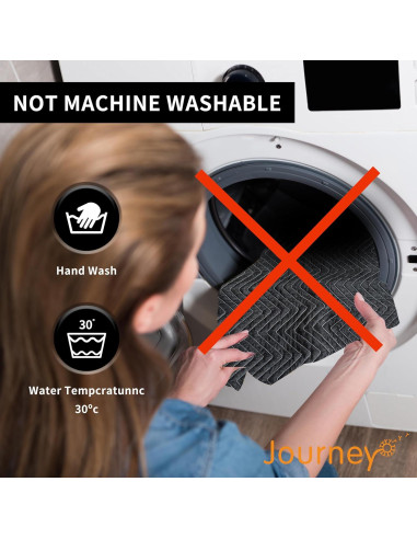 Manteles de Mudanza JourneyO 12 Piezas 203x183 cm Negro