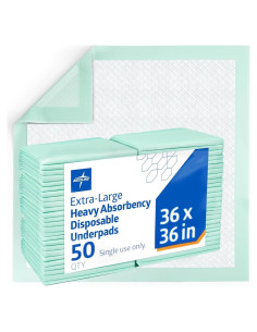 Almohadillas Desechables Medline 91x91 cm 50 Unidades Incontinencia