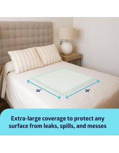 Almohadillas Desechables Medline 91x91 cm 50 Unidades Incontinencia 2