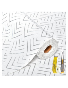 Forro de Estante Antideslizante Cismmy 30.5x300cm PVC Plateado