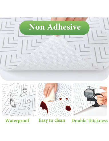 Forro de Estante Antideslizante Cismmy 30.5x300cm PVC Plateado