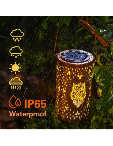 Linterna Solar Colgante de Búho EZTZEN LED Impermeable