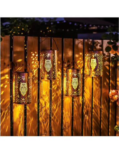 Linterna Solar Colgante de Búho EZTZEN LED Impermeable