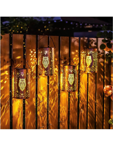 Linterna Solar Colgante de Búho EZTZEN LED Impermeable