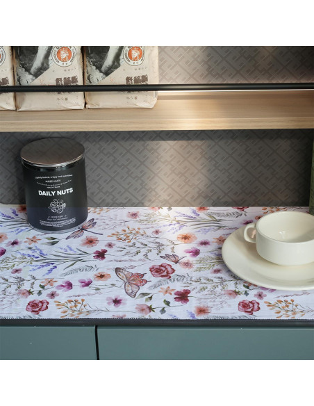 Forro de Estante Amiitay Floral 30.48 cm x 3 m Antideslizante