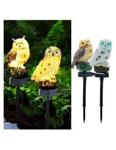 Luces Solares de Búho SmilingTown - 2 Paquetes LED Decorativas