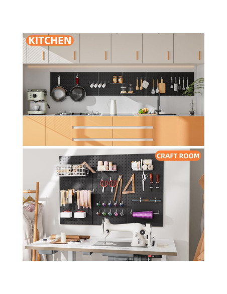 Paneles de Metal para Tablero de Clavos INCLY 6 Piezas 30.48cm