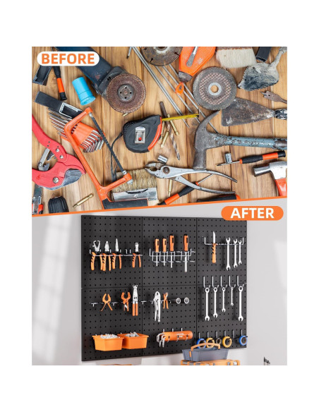 Paneles de Metal para Tablero de Clavos INCLY 6 Piezas 30.48cm