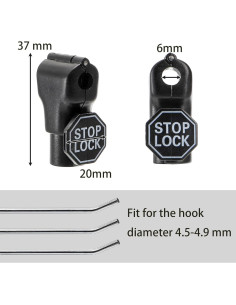 Cerraduras de Ganchos de Plástico TOPZEA 120 Unidades 6 mm 2