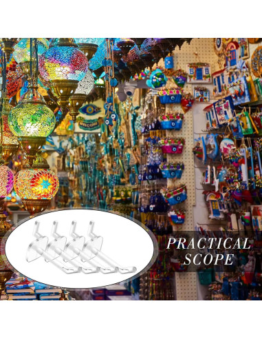 100 Ganchos de Plástico 5 cm Lemecima para Tableros de Clavos