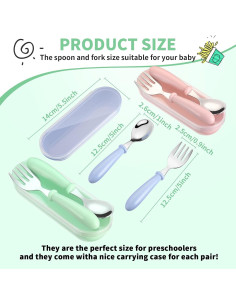 Juego de Cubiertos Infantiles Patelai 9 Piezas Acero Inoxidable 2