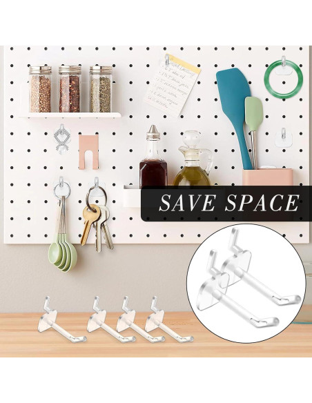 100 Ganchos de Plástico 5 cm Lemecima para Tableros de Clavos