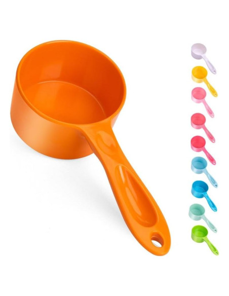 Cucharón Medidor de Comida para Mascotas SUPERDESIGN 1 Taza Naranja