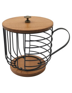 Cesta de Almacenamiento de Alambre MFBJXC con Tapa Negra