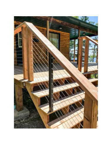 Kit de Cable de Acero Inoxidable 10m 3mm TooTaci para Jardín