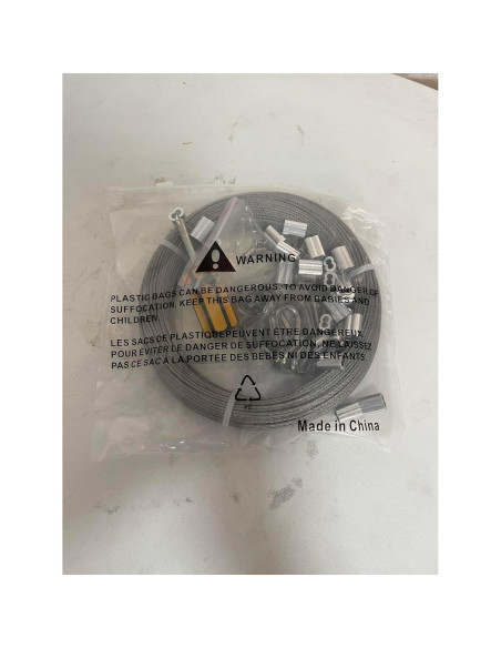 Kit de Cable de Acero Inoxidable 10m 3mm TooTaci para Jardín