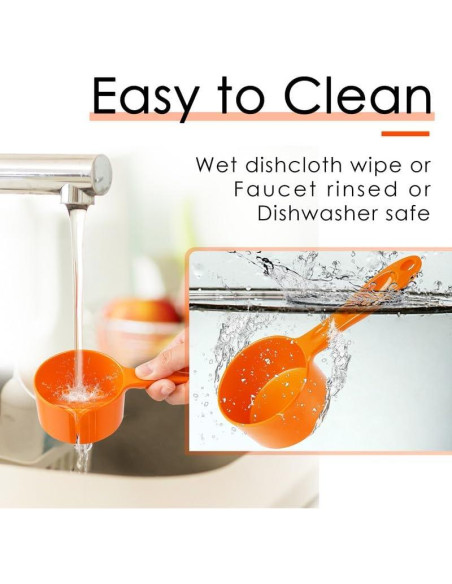 Cucharón Medidor de Comida para Mascotas SUPERDESIGN 1 Taza Naranja