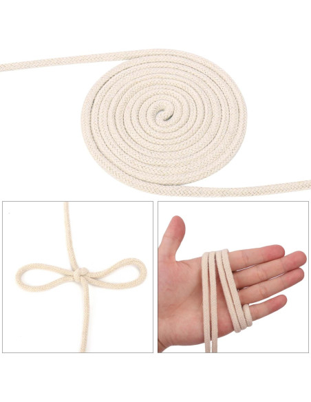 Cuerda de Ropa de Algodón IHDYPPEW 152.4m 0.48cm Blanca