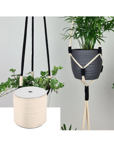 Cuerda de Ropa de Algodón IHDYPPEW 152.4m 0.48cm Blanca