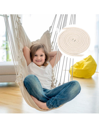 Cuerda de Ropa de Algodón IHDYPPEW 152.4m 0.48cm Blanca