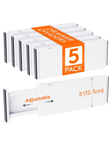 Divisores de Cajón Ajustables Lifewit 5 Piezas 13.5-22"