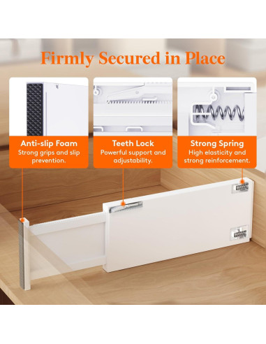 Divisores de Cajón Ajustables Lifewit 5 Piezas 13.5-22"