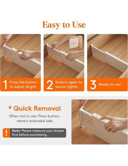 Divisores de Cajón Ajustables Lifewit 5 Piezas 13.5-22"