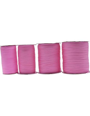 Cuerda de Polipropileno IHKFILAN 1/8" Rosa 100m Trenzada