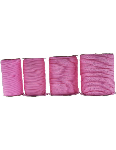 Cuerda de Polipropileno IHKFILAN 1/8" Rosa 100m Trenzada