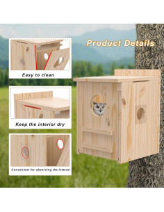 Casa de Búho Inteligente WISDOMRAINBOW con Cámara HD 40.96x28.19cm 2