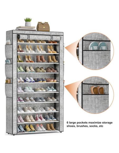 Estante para zapatos OYREL 10 niveles gran capacidad 50-56 pares