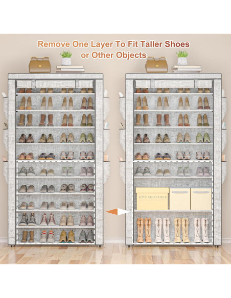 Estante para zapatos OYREL 10 niveles gran capacidad 50-56 pares