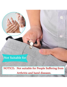 Clip Metálico Ajustable Fanwer 66-104 cm - 2 Pcs para Vestirse 2