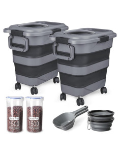 Contenedor de Almacenamiento de Comida para Mascotas TIOVERY 2 Piezas 3.37 kg