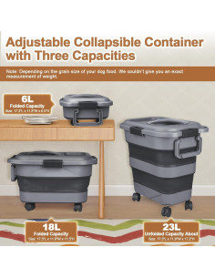 Contenedor de Almacenamiento de Comida para Mascotas TIOVERY 2 Piezas 3.37 kg 2