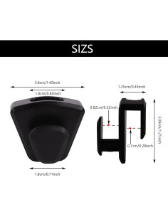 Paquete de 60 Ganchos Ahorra Espacio YOLCAR Negro 2