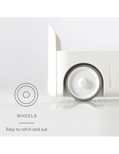 Carro de Almacenamiento Rodante YouCopia 5 cm Ajustable Blanco