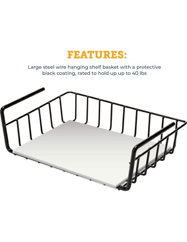 Cesta de Documentos Colgante SnapSafe 76012 - Almacenamiento Fácil