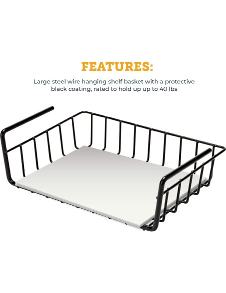 Cesta de Documentos Colgante SnapSafe 76012 - Almacenamiento Fácil