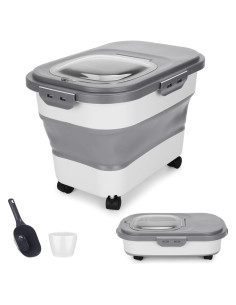 Contenedor de Alimentos para Mascotas Elanwalk 20L Plegable Gris