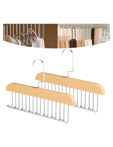 Perchas Antideslizantes Gloserin 2 Pcs con 8 Ganchos 360