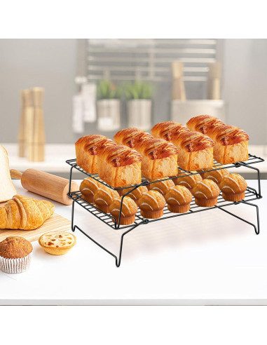 Rejillas de Enfriamiento P&P CHEF 2 Niveles Acero Inoxidable 38.1x25.9cm