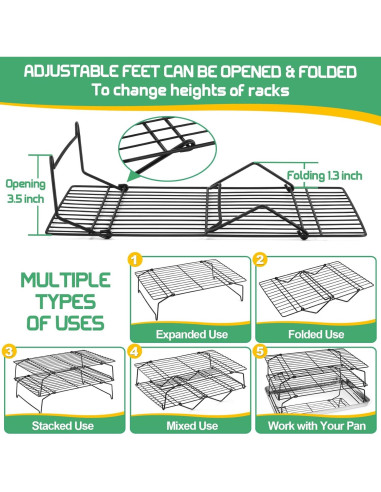 Rejillas de Enfriamiento P&P CHEF 2 Niveles Acero Inoxidable 38.1x25.9cm