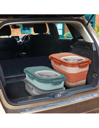 Contenedor de Alimentos para Mascotas Elanwalk 20L Plegable Gris