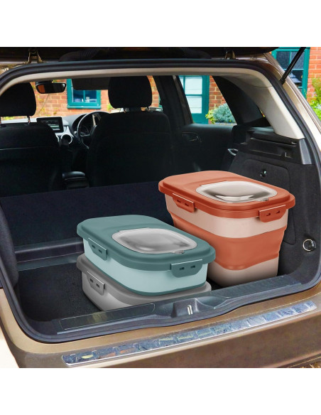 Contenedor de Alimentos para Mascotas Elanwalk 20L Plegable Gris