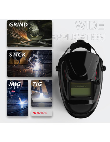 Casco de Soldadura YESWELDER LYG-L600A con Oscurecimiento Automático