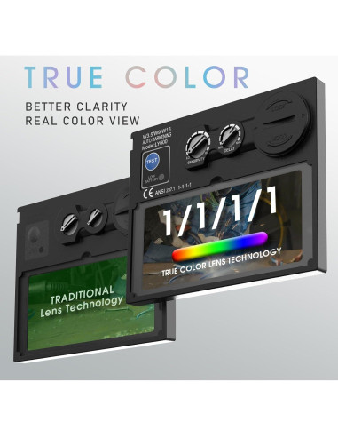 Casco de Soldadura YESWELDER LYG-L600A con Oscurecimiento Automático