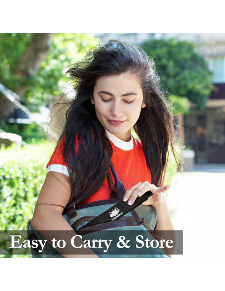 Abanico Plegable KEZKALS Negro 21 cm Seda y Bambú