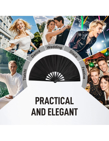 Ventilador de Mano Boots on The Ground para Danza - Negro